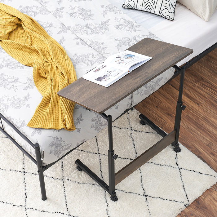 Inbox Zero Sofa Side Table Slide Under Height Adjustable Wooden Laptop